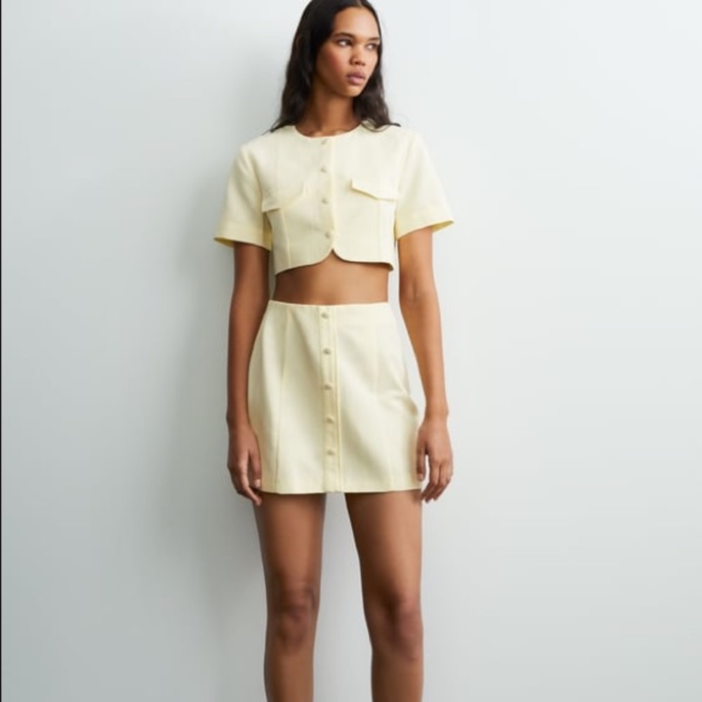 Zara | LINEN BLEND MINI SKIRT | L